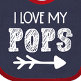 thumbnail image 4 of Inktastic I Love My Pops with Arrow Boys or Girls Baby Bib, 4 of 4