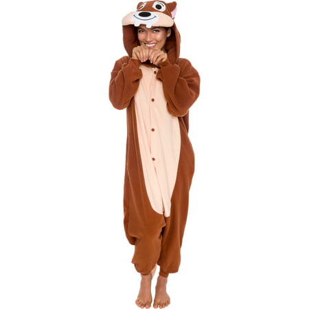 SILVER LILLY Unisex Adult Plush Chipmunk Animal Cosplay Costume Pajamas