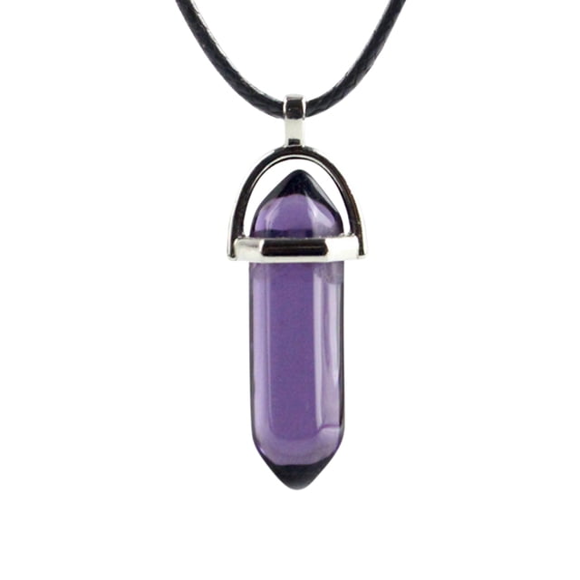 onlyliua Liquidación Collar de Regalo para Damas, Collar de Cristal para Niñas, Collar de Cadena con Colgante Hexagonal de Acero Inoxidable