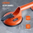 thumbnail image 6 of VEVOR Glass Suction Cup, 4.7" 2 Pack 330 lbs Load Capacity, Vacuum Suction Cup with Aluminum Handle, Heavy Duty Industrial Suction Cup Lifter Tool for Glass, Granite, Tile, Metal, Wood Panel Lifting, 6 of 9