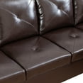thumbnail image 2 of Prilinex L Shaped Couch Sectional Couches with Chaise and Storage Ottoman, 3 Pieces Modular Sofa for Living Room Furniture Sets and Small Apartment, Brown, 2 of 11