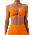 thumbnail image 1 of 1 Set Chinlon Nylon Sports Underwear Solid Color Breathable Fast Drying Vest Replacement Breathable Wire Free Running Jogging Bodybuilding Vest Bra Orange M, 1 of 6