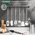 thumbnail image 5 of Walchoice Stainless Steel Kitchen Utensils Set, 21 PCS Cooing Utensils Set With Holder, Metal Kitchen Gadgets Cookware Tools for, Heat Resistant & Dishwasher Safe, 5 of 9