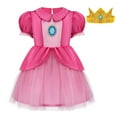 thumbnail image 5 of Joyfy Halloween Pink Girls Princess Dress, Toddler Princess Dress, Girls Tulle Dress for Halloween Dress up Party, 5 of 8