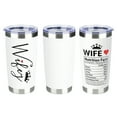 thumbnail image 3 of 【Wife swig Tumbler】Gifts for Wife from Husband - Wife Gifts - Wedding Anniversary for Women, Birthday Gift Ideas, Mothers Day, Christmas Gift for Her - Romantic Love Cup for Her - 20 Oz  Tumbler, 3 of 9