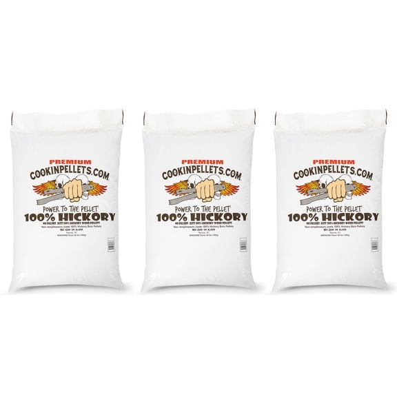 CookinPellets 40-Pound Premium Hickory Grill Smoker Wood Pellets (3 Pack)