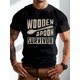 thumbnail image 1 of Camiseta informal para hombre con estampado gráfico "Wooden Spoon Survivor", manga corta, cuello redondo, top veraniego de moda para uso diario, tallas grandes, 1 unidad, 100 % algodón. Para adultos,, 1 of 6