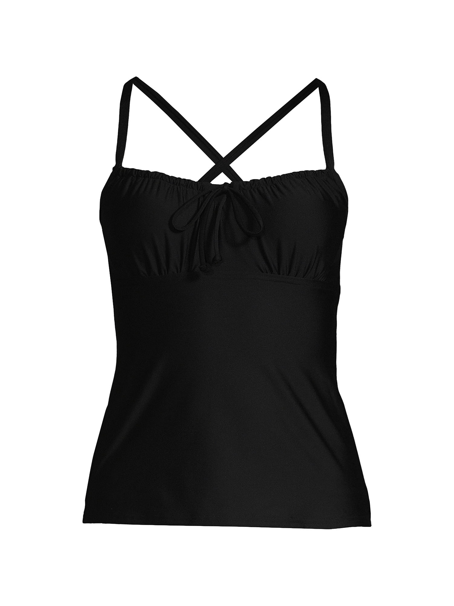 Lands' End Women's Chlorine Resistant Tie Front Underwire Tankini Swimsuit  Top Adjustable Straps - Walmart.com