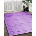 thumbnail image 3 of Ahgly Company Machine Washable Indoor Round Transitional Violet Purple Area Rugs, 7' Round, 3 of 7