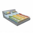 thumbnail image 3 of Landscape Bedding Set with Sheet & Covers, Image of Colorful Beach Cabins on an Old Wooden Pier by Sea Summer Beach House, Printed Bedroom Decor 2 Shams, 4 Sizes, Multicolor, by Ambesonne, 3 of 3