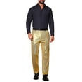 thumbnail image 2 of INSPIRE CHIC Men's Pants Metallic Sequin Dress Party Style Regular Fit Trousers 30 Golden, 2 of 6