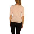 thumbnail image 4 of maison Jules Womens Intarsia Pullover Sweater, Pink, X-Large, 4 of 4