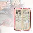 thumbnail image 3 of de agujas de tejer de material acero inoxidable de tejer de 11 tamaños con bolsa de almacenamiento Agujas rectas + Agujas circulares para suéter - 99 piezas Gloria Agujas de tejer, 3 of 9