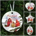 thumbnail image 2 of Christmas Ornaments, Cardinals Appear When Angels Are Near Ceramic Ornaments, Christmas Tree Decorations - Oval, 1 Pcs, 2 of 7