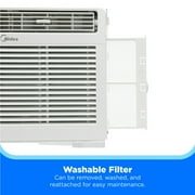 Midea 6,000 BTU EasyCool Electronic Window Air Conditioner with Remote Control, White, MAW06R1YWT-S