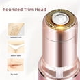 thumbnail image 6 of Woman's Rechargeable Facial Hair Trimmer, Travel Essentials, Portable, USB Rechargeable Hair Removal for Lip, Chin & Cheek (Rose gold), 6 of 6
