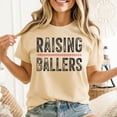 thumbnail image 2 of Baseball Mom Raising Ballers Women's Graphic Tee 100% Cotton by TBun, Full Sizes S-5XL, 2 of 5