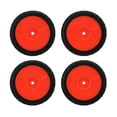 thumbnail image 1 of RC Car Tires, Deep Unevenness Texture 4pcs Rubber RC Tires  For 1/10 Flat Sports Car Red, 1 of 8