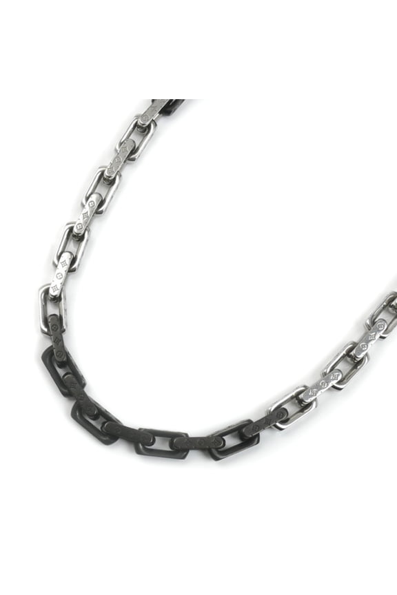 Pre-Owned LOUIS VUITTON Louis Vuitton Metal Collier Monogram Chain Necklace M00677 54cm Men's