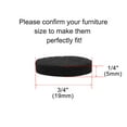 thumbnail image 2 of 8pcs Felt Pads Round Dia 3/4" Self Stick Leg Pad for Floor Furniture Leg Black, 2 of 7