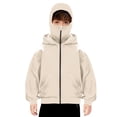 thumbnail image 2 of Boys Girls Balaclava Hooded Sweatshirt Full Zip Double Layer Hoodies Jacket Lightweight Warm Oversized Coat Trendy Outerwear, 2 of 9