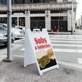 thumbnail image 5 of A-frame Sidewalk Subs & Sandwiches 24" x 36" Double Sided A-Frame Sidewalk Sign, Includes 2 Plastic Inserts | Foldable Portable White Signicade Sandwich Board Signs, 5 of 5