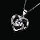 thumbnail image 3 of Collar de plata para mujer con colgante de corazón de plata 925, guardián del amor, circonita cúbica, regalo perfecto y elegante, 3 of 5