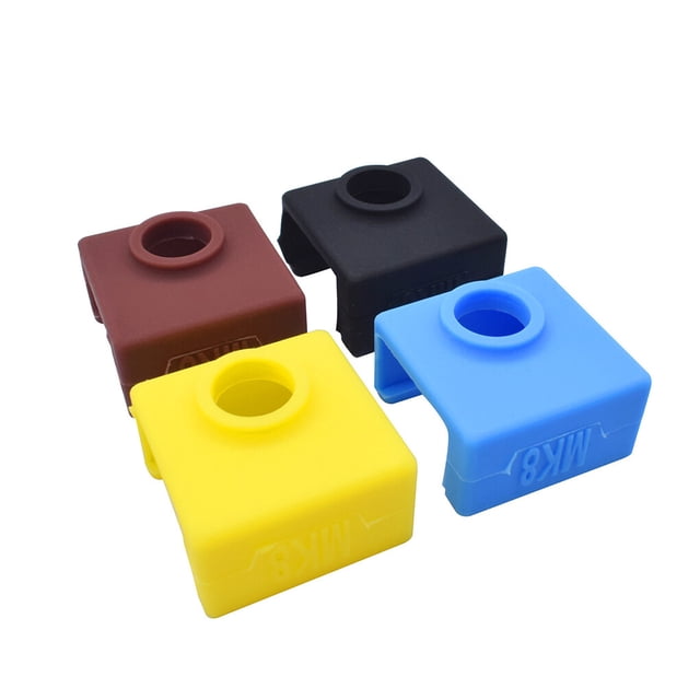 ZLight New Color Rondom 3D Printer Extruder Cover Block Silicone Sleeve Resistant Cover Replacement for CR10, MK7/MK8 MK7/MK8 1Set