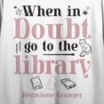 thumbnail image 7 of Harry Potter When In Doubt, Go To the Library Women's White Boyfriend Crop Tee-Small, 7 of 7