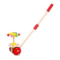 thumbnail image 4 of El juguete creativo de madera para empujar a lo largo del juguete de aprendizaje desarrolla la habilidad para caminar, empujar el juguete, varilla desmontable para niños pequeños, Rojo CUTICAT Juguetes de empuje para caminar, 4 of 7
