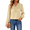 Apricot, variant on Blouses for Women Lace V Neck Long Sleeve Blouse Pleated Chiffon Pom Pom Shirt Dressy Casual Fall Tops