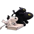thumbnail image 4 of Peluche cómo entrenar a tu dragón, juguetes Kawaii, dinosaurios blancos y negros, juguetes de peluche de animales, en Stock, regalo de cumpleaños para niños, 4 of 4