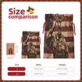 thumbnail image 3 of Xecao Patriotic Deer Soldier Salute Print Burlap Gift Bags with Drawstring and Gift Tags, Gift Bags, Burlap Bags, Jute Bags for Party, Christmas, DIY Craft Bags-Medium, 3 of 9