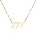 thumbnail image 1 of WREESH Collier Classique Mode Couple avec Numéro d'Or, Accessoires, Pendentif Clavicule, 1 of 2