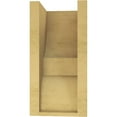 thumbnail image 4 of 6"W x 6"D x 12"H Wide Ridgewood Rough Cedar Woodgrain TimberThane Corbel, Primed Tan, 4 of 6