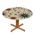 thumbnail image 3 of WYYP  American Striped Round Table Cloth - Polyester Stars Patriotic Fireworks Tablecloth, Table Cover Protector for July 4th Independence Day Party Dinning Tabletop Decor  38-42, 3 of 8