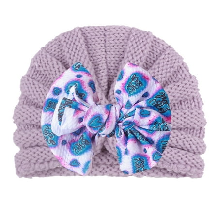 

〖TOTO〗Baby Hats Caps Newborn Infant Baby Boys Girls Colorful Beanie Bowknot Elastics Turban Hat Cap