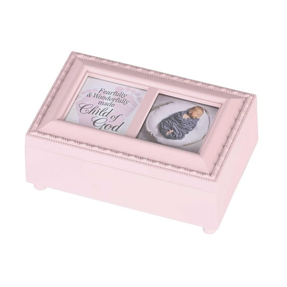 Dicksons Music Box Pink Child Of God 6x4 Pink 6 x 3.75 Inch Polymer Trinket Jewelry Music Box