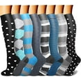 thumbnail image 1 of Compression Socks for Women & Men Circulation (8 Pairs)15-20 mmHg is Best Support for Athletic Running Cycling, 1 of 7