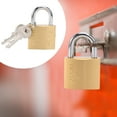 thumbnail image 4 of Iron Core Atomic Keyed Padlock Thicken Reinforce Outdoor Waterproof Antirust Anti-Theft Warehouse Drawer Door Padlock Security Household Unlocking Imitation Copper Lock, 4 of 7