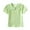 Green, variant on lnmuld Girls Summer Lace Lapel Solid Color Casual Short Sleeve Tee Size:12-18 Months