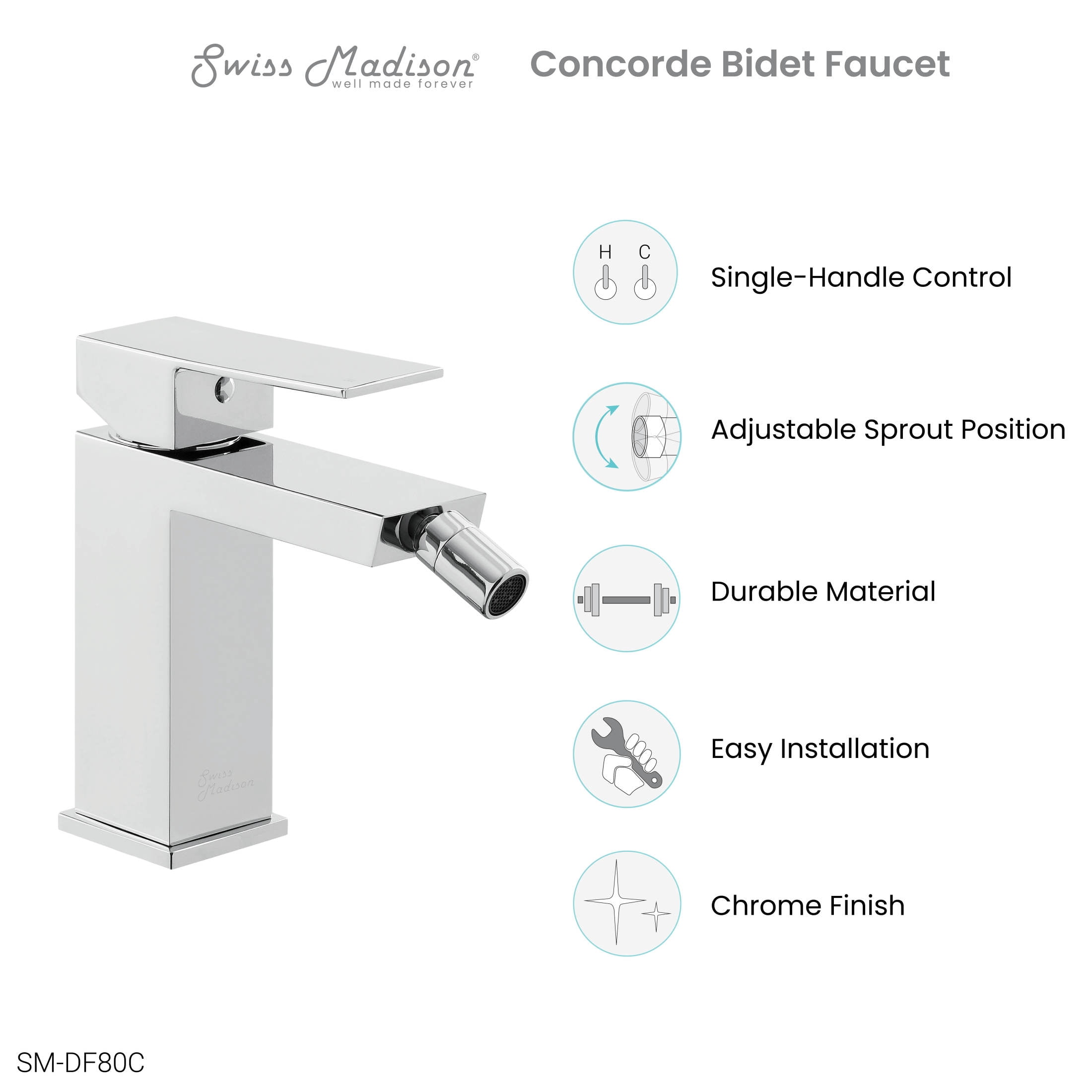 Bastille Bidet Faucet in Chrome