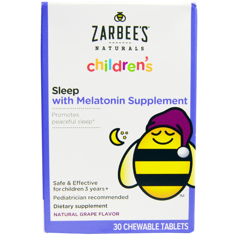 Zarbee's, Children's, Sleep with Melatonin Supplement, Natural Grape