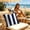 Navy, variant on Outdoor Waterproof Throw Pillow Covers Decorative Striped Cushion Cases Modern Farmhouse Sunbrella Cushion Covers for Patio Furniture Couch Balcony Garden Bench,18x18 inch