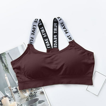 Pavied Minimizer Bras Bralettes for Women Sports Bra Fitness Yoga Female Pad Sportswear Vest Tank Tops Sport Push Up Bralette Top Seamless Bras Yoga Bra Coffee One Size