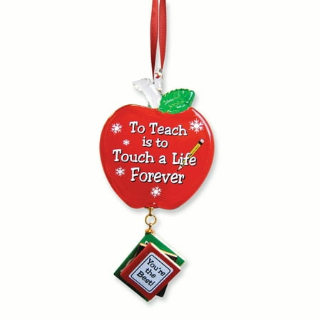 Teacher Glass Ornament Religious Baptism/christening/communion Profession Care Giver Volunteer Fashion Jewelry For Women Gift