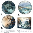 thumbnail image 3 of Designart "Vintage Winter Charm in Japanese Rivers II" Landscapes Framed Wall Art Decor - Traditional Blue Winter Landscape Entryway Framed Wall Art, 3 of 6