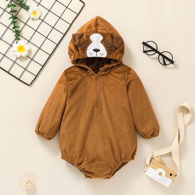 Barboteuse Mignonne pour Bébé et Combinaison à Capuche Mignonne d'Automne