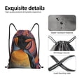 thumbnail image 4 of Xecao Abstract Pattern Penguin Pattern Sports Drawstring Backpack - String Swim Gym Bag with Wet Proof Pocket for Women&Men-Small, 4 of 6