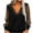 Black, variant on Ichuanyi Womens Fall Tops, Womens Blouse Long Sleeve V Neck Net Yarn Stitching T-Shirts Solid Casual Loose Tops